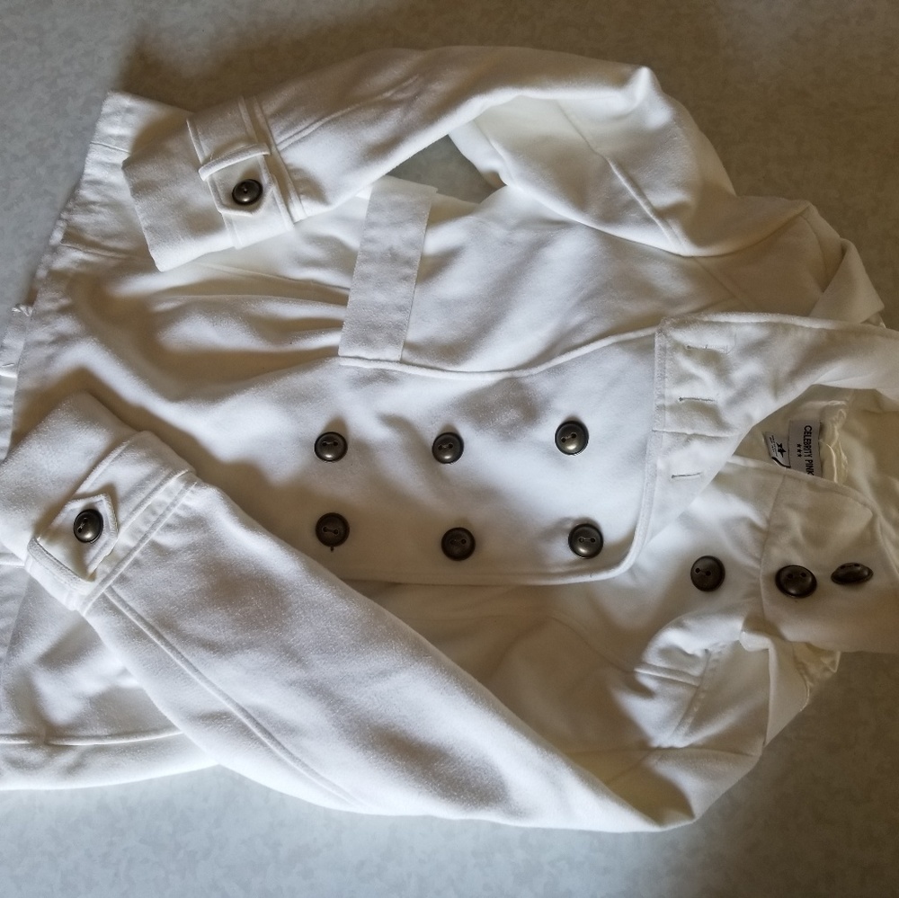 Celebrity Pink White winter Jacket